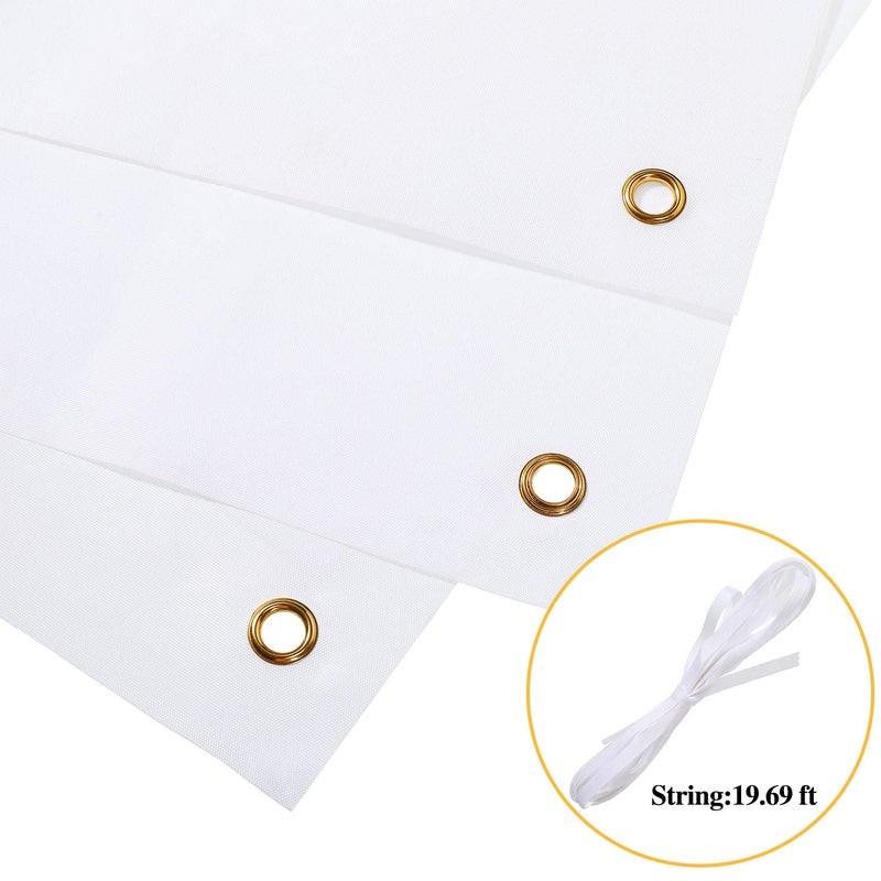 Zonon Large Blank Banners And Signs Polyester Oxford Cloth Sublimation Banner To Decorate With Hanging Rope For Indoor Wall Outdoor Easy Hang Diy Signs For Business Office(White,3.3 x 6 Feet) - Image 3