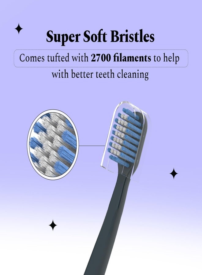 Perfora Manual Toothbrush Lavender Love & Copper Tongue Cleaner Combo for Men & Women | For Fresh Breath & Bacteria Removal | Improved Taste Sense & Oral Hygiene Tongue Scraper To Prevent Bad Breath - Image 2