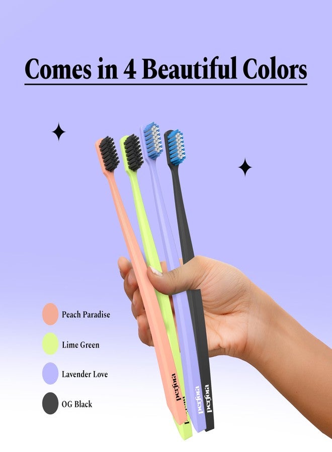 Perfora Manual Toothbrush Lavender Love & Copper Tongue Cleaner Combo for Men & Women | For Fresh Breath & Bacteria Removal | Improved Taste Sense & Oral Hygiene Tongue Scraper To Prevent Bad Breath - Image 4