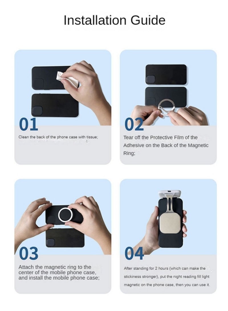 Eco Night Read Blue Light Eye Protection Hanging Light Screen Fill Light Hanging Lamp For Apple and Android iPhone Magsafe - Image 4