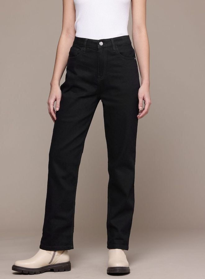 Freehand Women Straight Fit Solid Mid Rise Jeans - Image 2