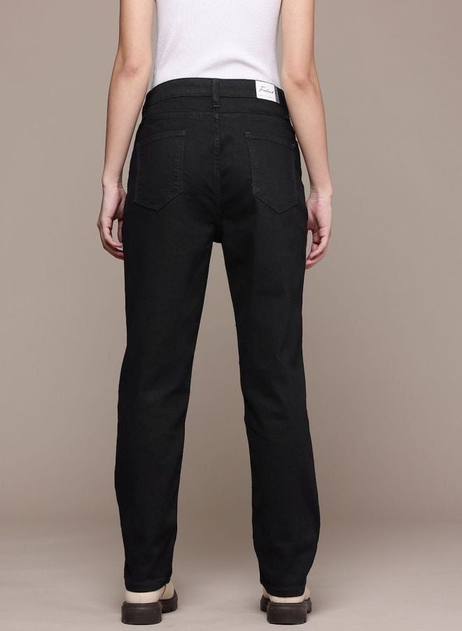 Freehand Women Straight Fit Solid Mid Rise Jeans - Image 3