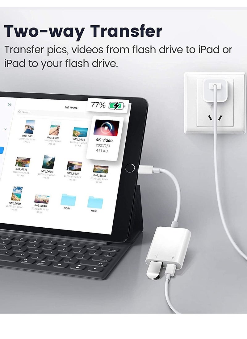 Generic - USB And Camera To Lightning Adapter White - Image 1