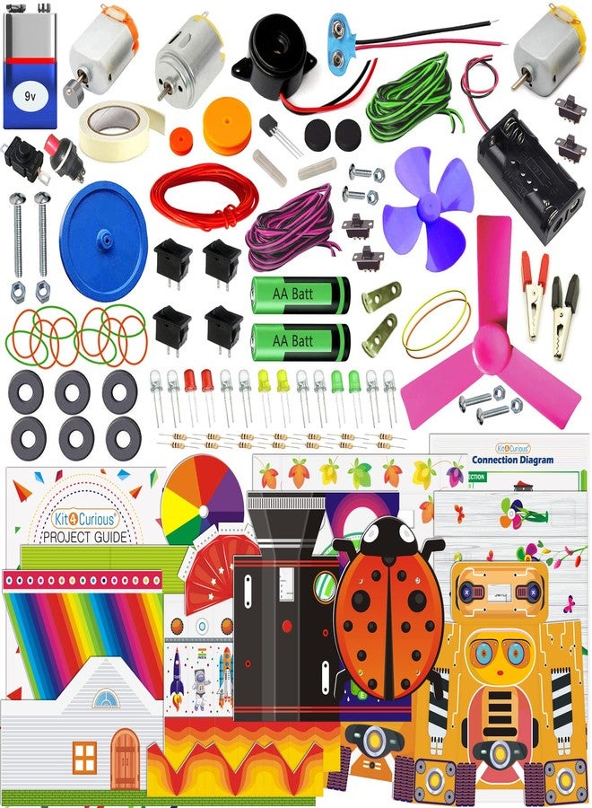 كيت 4 كيوريس مجموعة أنشطة تعليمية علمية من Kit4Curious تتضمن 113 تجربة - 100 مشروع يمكنك صنعه بنفسك + 13 نشاطًا حصريًا - Image 1