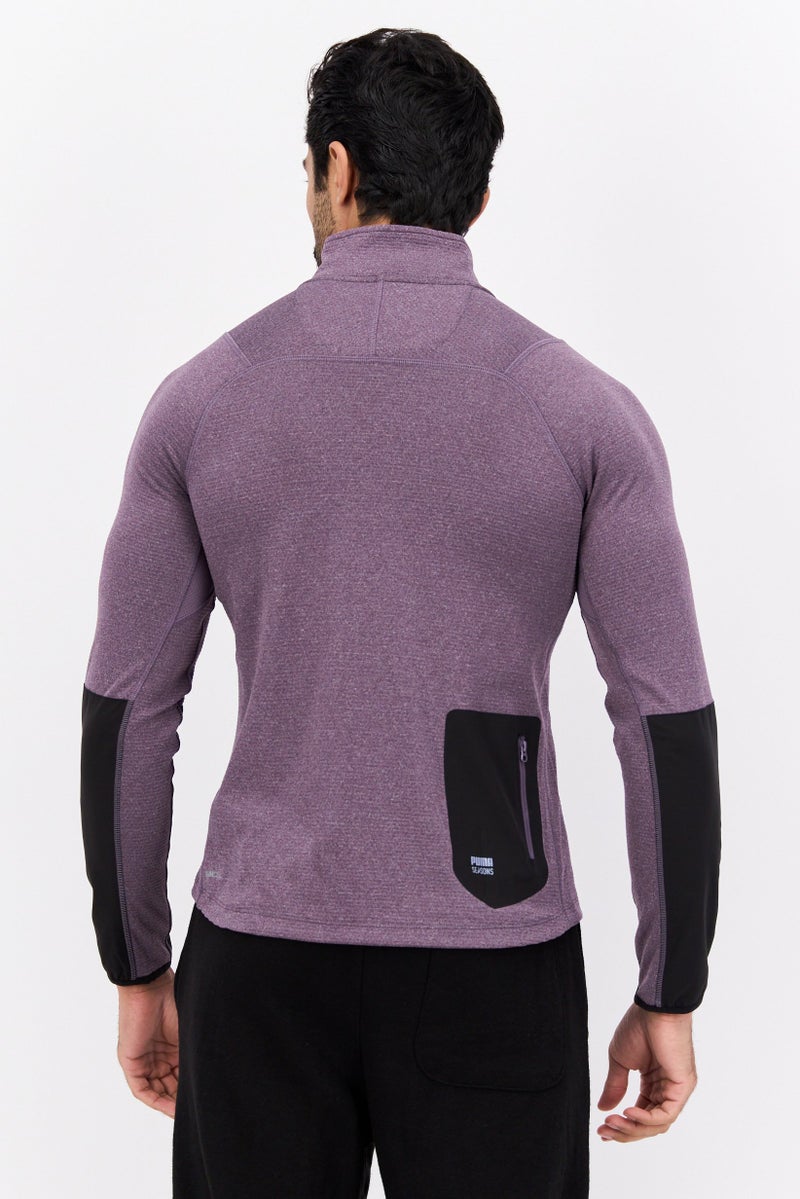 PUMA ملابس رياضية للرجال، سترة تدريب، بنفسجي - Image 3