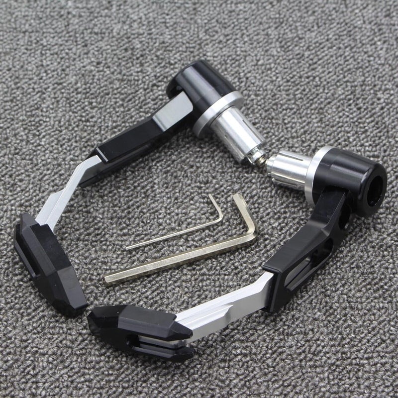 GONAMA Universal 7/8in 22mm Motorcycle Adjustable CNC Aluminum Handlebar Brake Clutch Lever Hand Guard Protector for Motorcycle, Motorbike (White) - Image 4