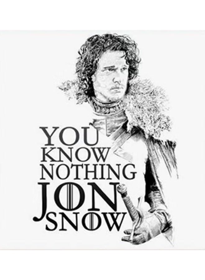 دروبلايت لوحة جدارية من خشب MDF بتصميم "أنت لا تعرف شيئاً" (Jon Snow) - ديكور مستوحى من مسلسل "صراع العروش" (Game of Thrones) - Image 1