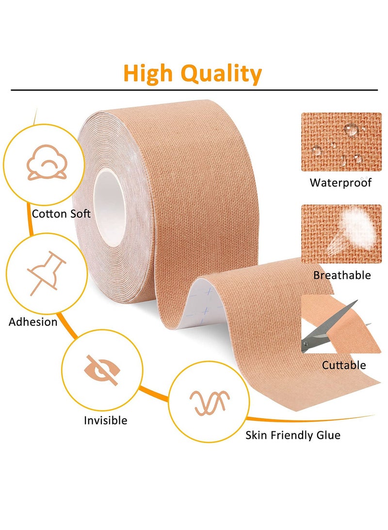 Glamroot Women's Silicone Nipple Cover With Tape For A-E Cup Size Beige - Image 2