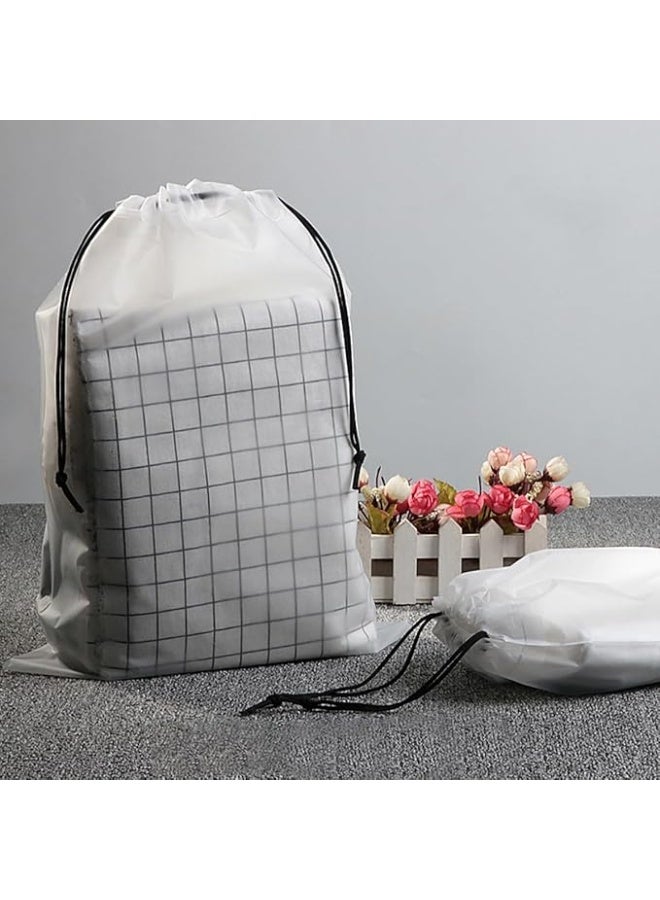 VIUAUAX 12PCS Shoe Bags for Travel, Transparent Shoe Organizers Pouch with Rope, Portable Drawstring Shoe Bags Shoe Storage Bags for Men and Women - Image 4