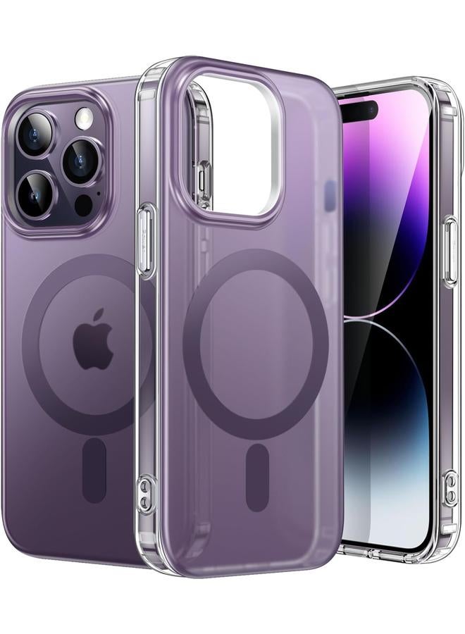 Jetech Case For Iphone 14 Pro 6.1 Inch Compatible With Magsafe Cute Unique And Aesthetic Design Translucent Back Shockproof Phone Cover Deep Purple - Image 1