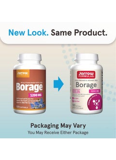 jarrow formulas Jarrow Formulas Borage 1200 mg - 120 Softgels - Source of GLA - Borage Oil Supplement - For Skin Health & Immune System Support, Mild PMS Discomfort Support - Up to 120 Servings  - Image 2