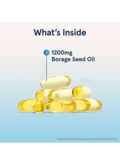 jarrow formulas Jarrow Formulas Borage 1200 mg - 120 Softgels - Source of GLA - Borage Oil Supplement - For Skin Health & Immune System Support, Mild PMS Discomfort Support - Up to 120 Servings  - Image 3