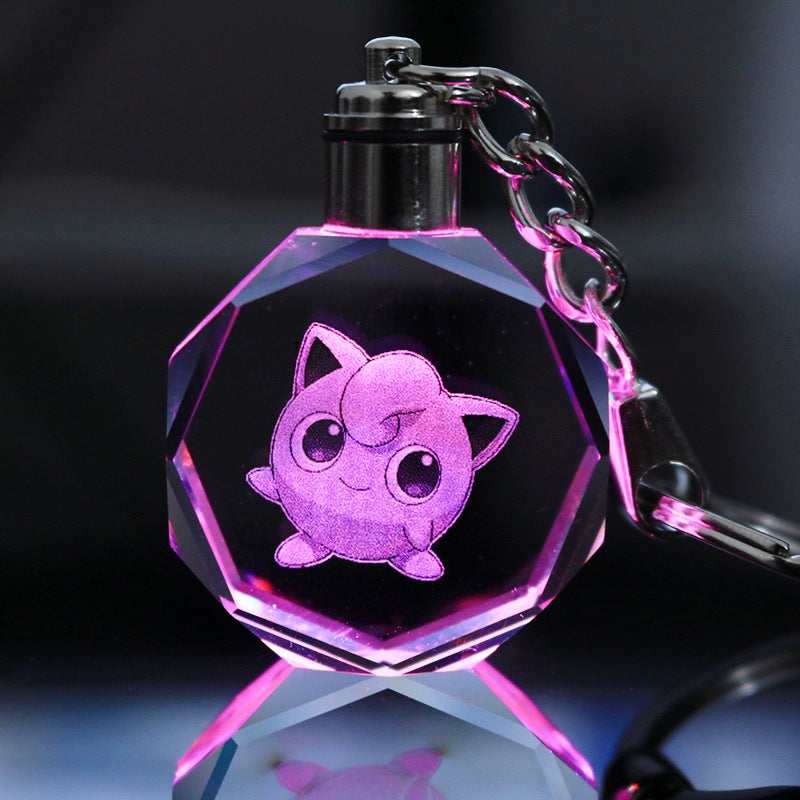 Pendant Keychain Peripheral Luminous Crystal Gift Can Be Engraved - Image 1