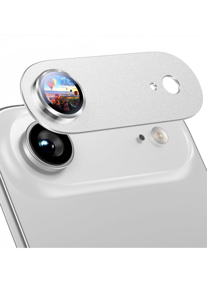 For iPhone Air Camera Lens Protector [Drop Protection] [Full Coverage] [3D Metal] [Case Friendly] Tempered Glass Camera Cover — White - Image 1