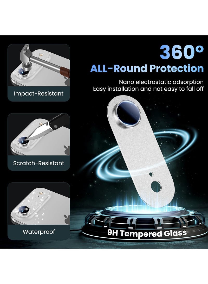 For iPhone Air Camera Lens Protector [Drop Protection] [Full Coverage] [3D Metal] [Case Friendly] Tempered Glass Camera Cover — White - Image 2