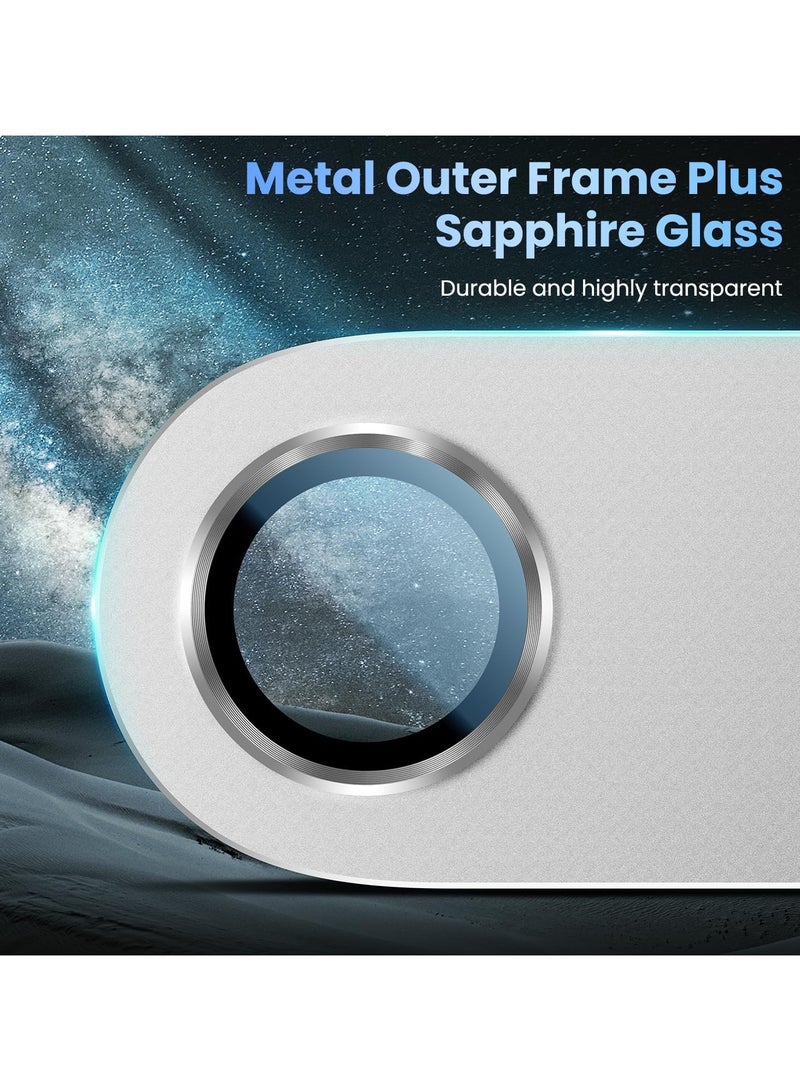 For iPhone Air Camera Lens Protector [Drop Protection] [Full Coverage] [3D Metal] [Case Friendly] Tempered Glass Camera Cover — White - Image 4