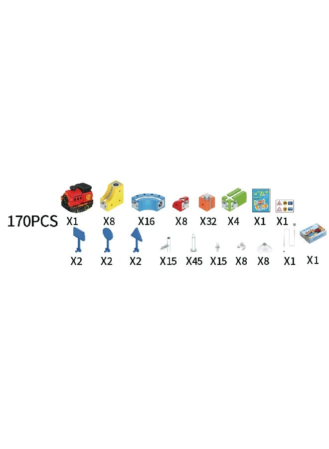 ماجني الاصحاب 170PCS Mega High-Speed Versatile Anti-Gravity Maglev Train Set, Large DIY Track Building System, STEM Construction Toy for Kids Creative Play - Image 4