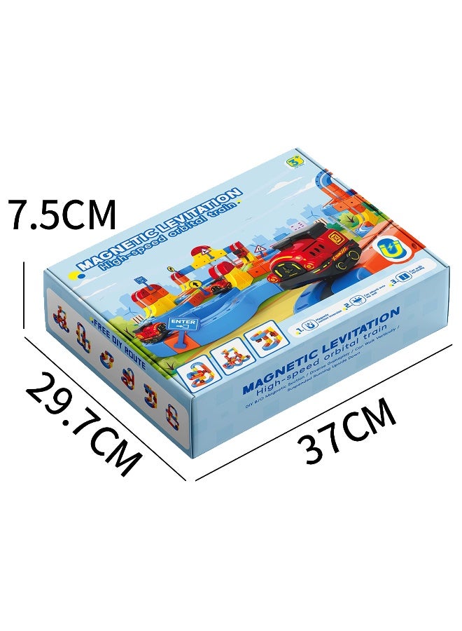 ماجني الاصحاب 170PCS Mega High-Speed Versatile Anti-Gravity Maglev Train Set, Large DIY Track Building System, STEM Construction Toy for Kids Creative Play - Image 3