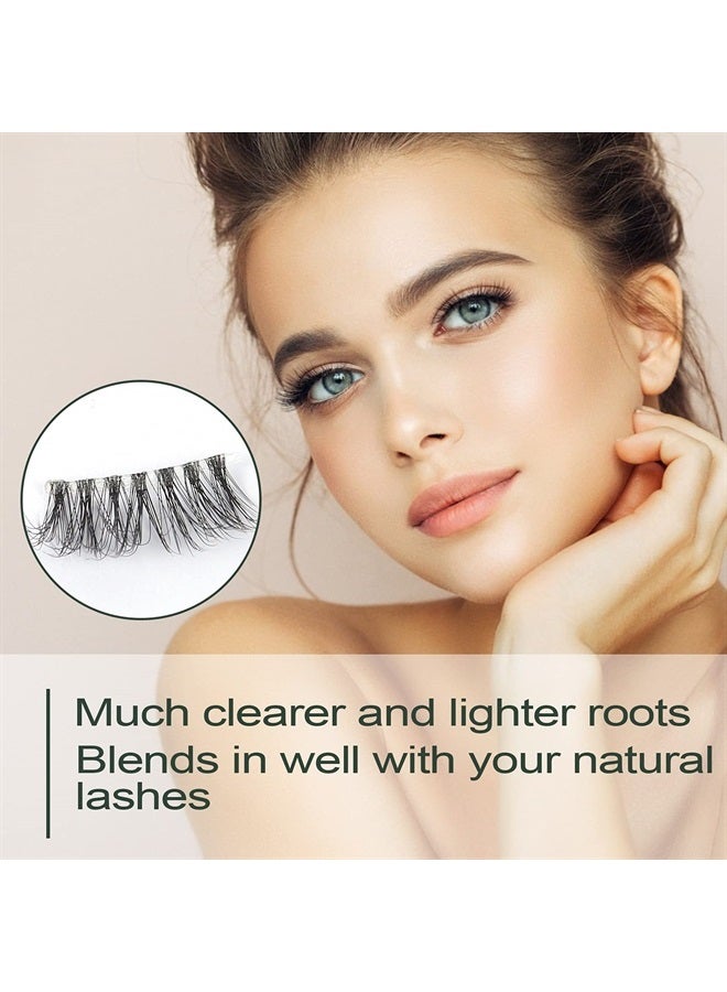 Frihappy False eyelashes Natural Half Lash 3 Pairs Accent Fake Lashes Wispy Light Volume Reusable Pack HF1 - Image 4