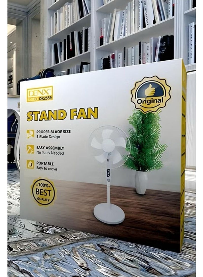 دينكس مروحة عامودية بقاعدة, سهلة التنقل بتصميم يناسب المنازل والمكاتب, متعدد الأوان - Image 2