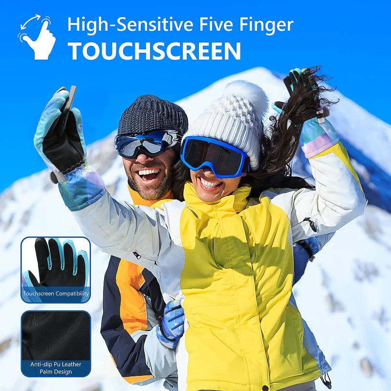 Odtmger Ski Gloves, Warmest Waterproof and Breathable Snow Gloves for Cold Weather, Fits Both Men & Women,for Parent Child Outdoor - Image 5