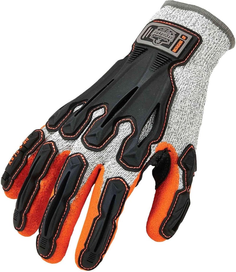 Ergodyne Ergodyne ProFlex 922CR Cut Resistant Work Gloves ANSI A3 Sandy Nitrile Coated Palms for Grip Impact Protection 13g Gray Large  - Image 2