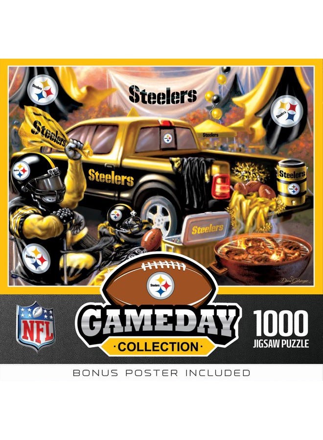 Masterpieces 1000 Piece Jigsaw Puzzle for Adults - NFL Pittsburgh Steelers Gameday - 19.25"x26.75" - Image 1