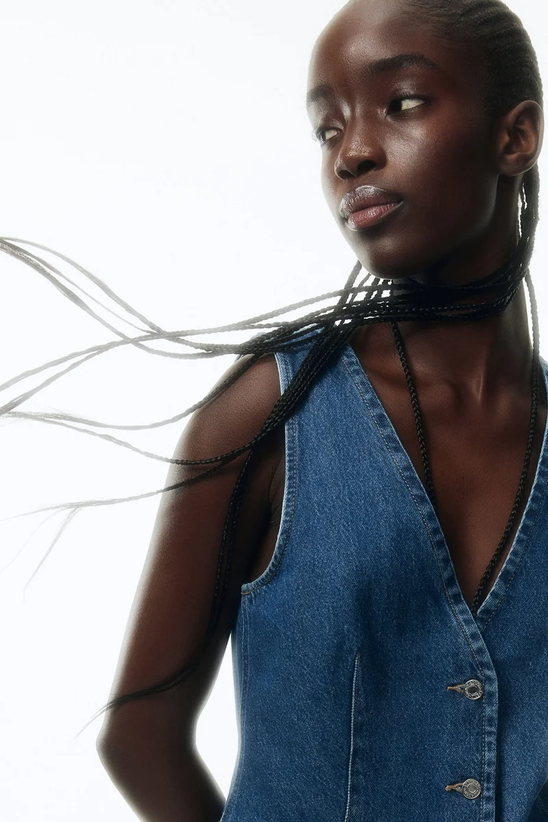 اتش اند ام صدرية دنيم