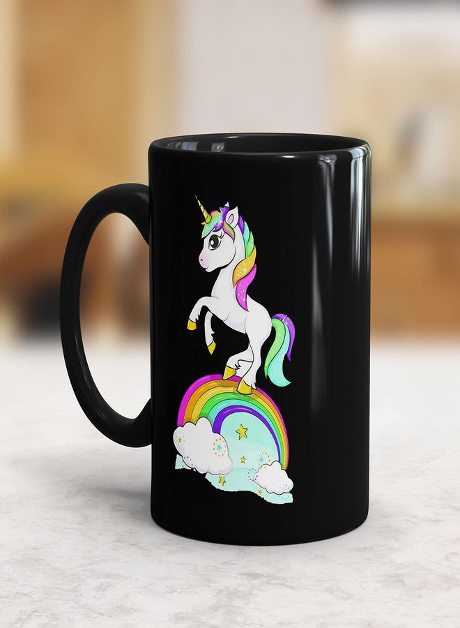 Gift Arcadia Ceramic Unicorn Coffee Mug - 1 Piece, Black, 330ml (A246) - Image 2