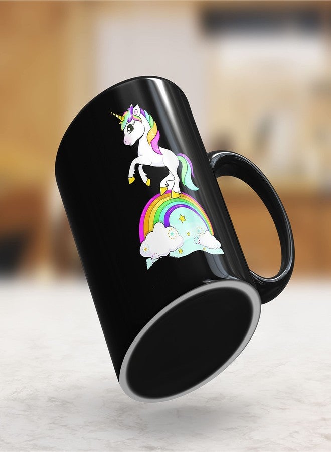 Gift Arcadia Ceramic Unicorn Coffee Mug - 1 Piece, Black, 330ml (A246) - Image 3