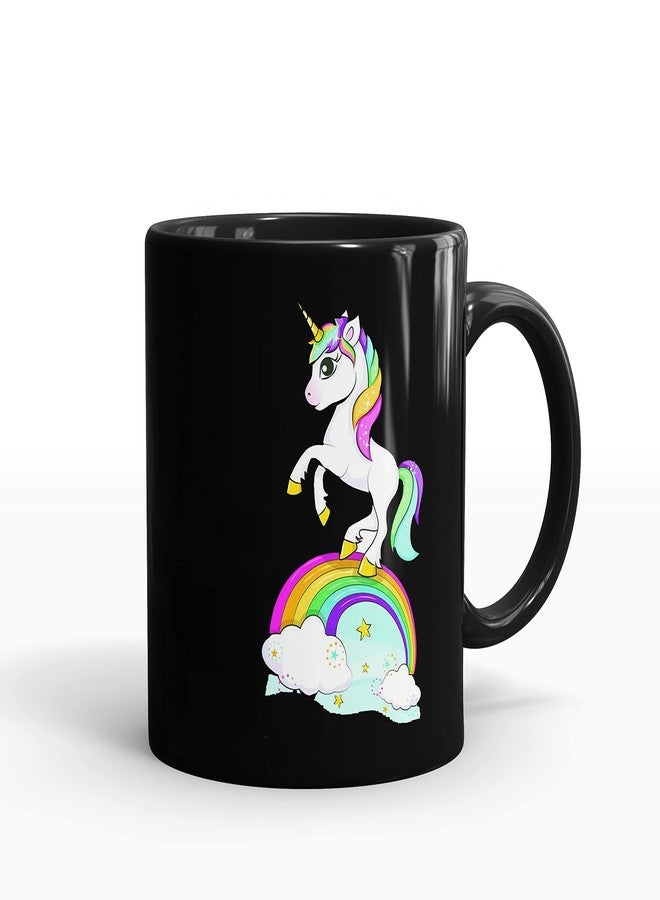 Gift Arcadia Ceramic Unicorn Coffee Mug - 1 Piece, Black, 330ml (A246) - Image 1
