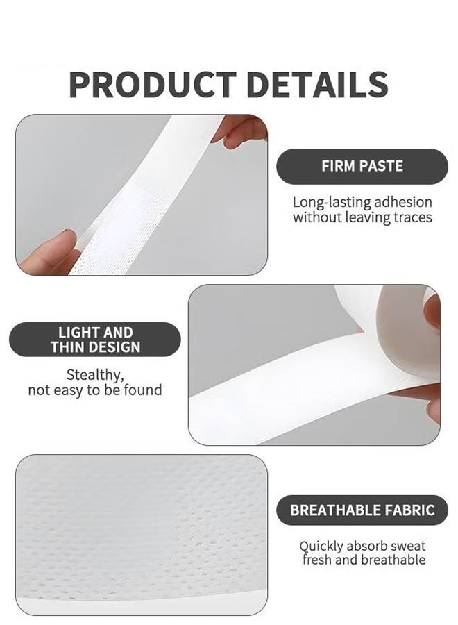 Ailily Disposable Collar Protector Sweat Pads, Self-adhesive Shirt Collar Protector Comfortable Collar Sweat Pads Shirt Neck Liner Invisible Protector Hat Sweat Liner Against Sweat Stains - Image 2