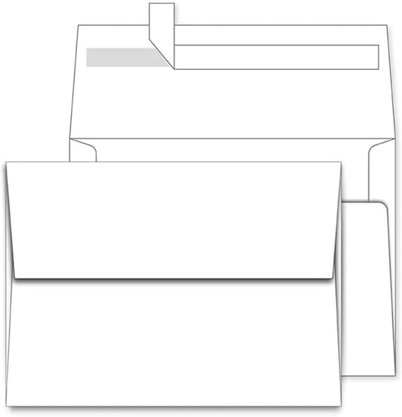 AZAZA 100 Pack A2 White Envelopes Self Sealing Adhesive Perfect for Weddings, RSVP, Invitations, Baby Shower,Greeting Cards,Announcements, Thank You Notes| A2(4.375 x5.75 Inches) - Image 1