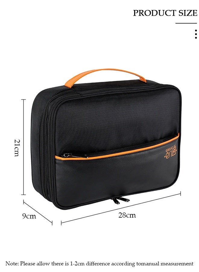 DUNISO Portable Digital Storage Bag Set Data Cable Storage Bag Waterproof and Wearproof Electronic Organizer Pouch Bag for Data Cable Headphone Power Bank U Disk - Image 5