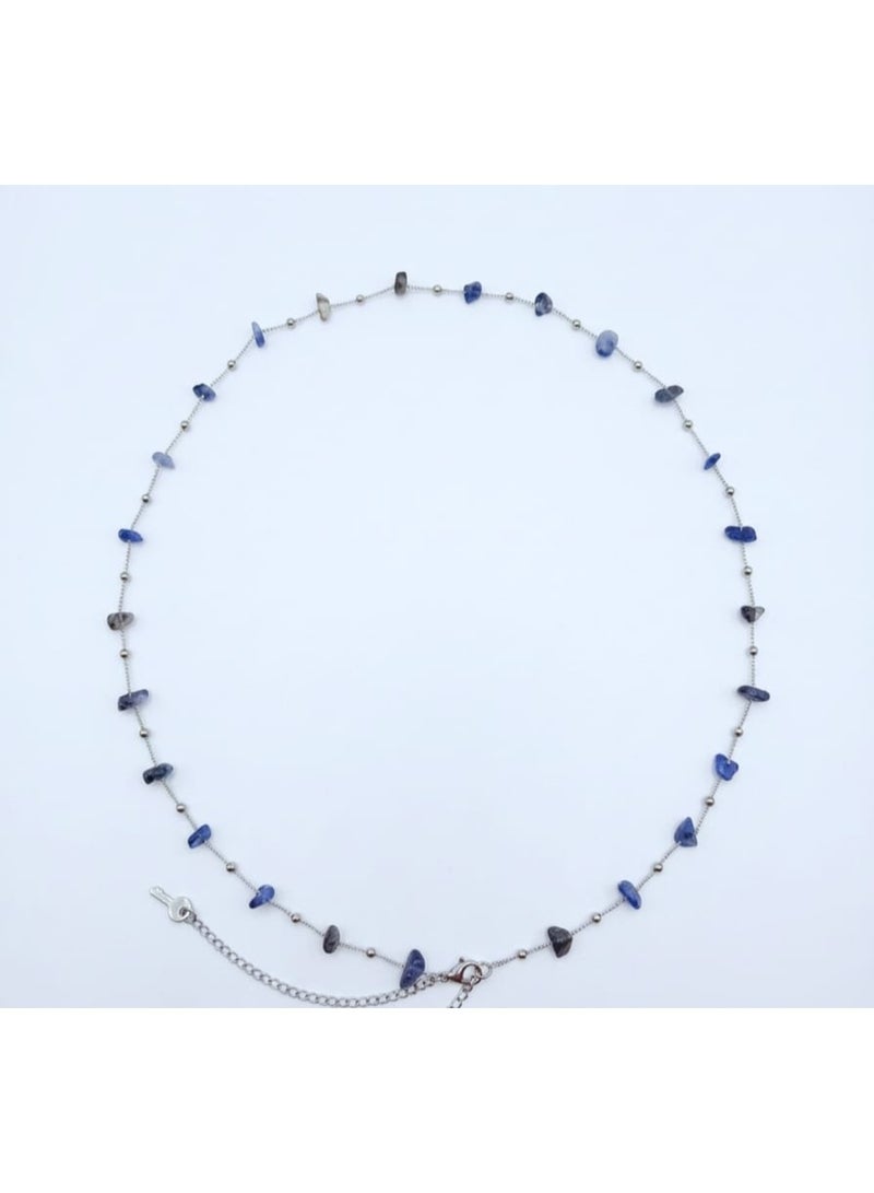Soke Glow Jewelry Lapis Lazuli Semi-Precious Stone Necklace - Image 1