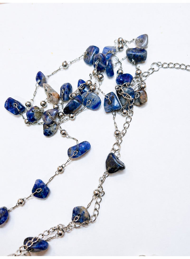 Soke Glow Jewelry Lapis Lazuli Semi-Precious Stone Necklace - Image 2