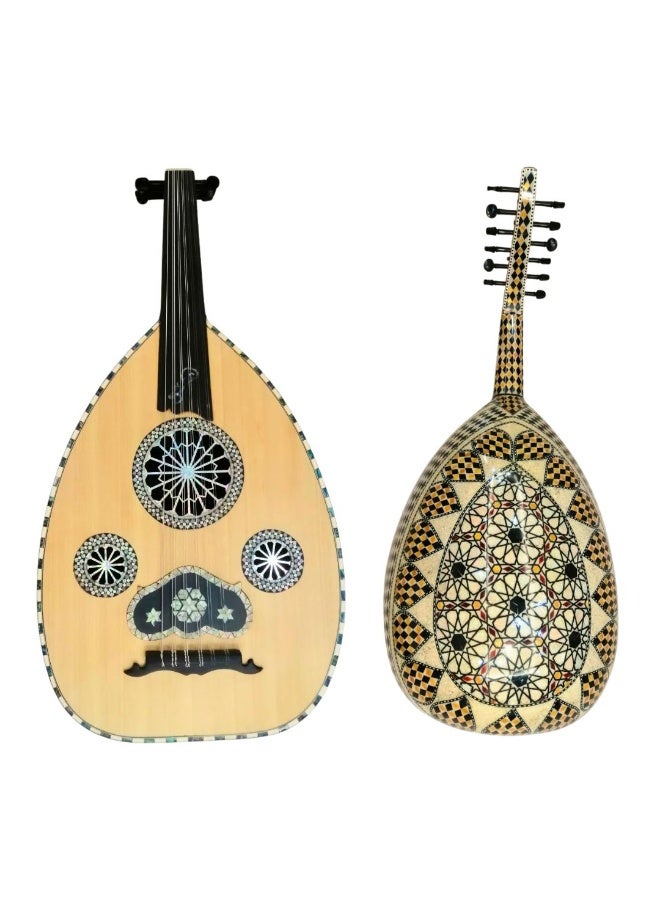 Al-Karz Music Musical Oud Deluxe Mother of Pearl Gharabli Spruce Top Ebony Pegs Aurora Strings 