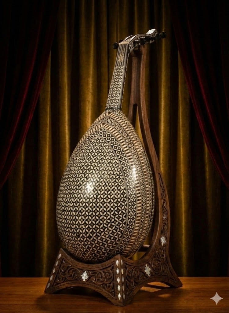 موسيقى الكرز عود موسيقي لوكس ملكي ظهر صدف بالكامل - Image 2