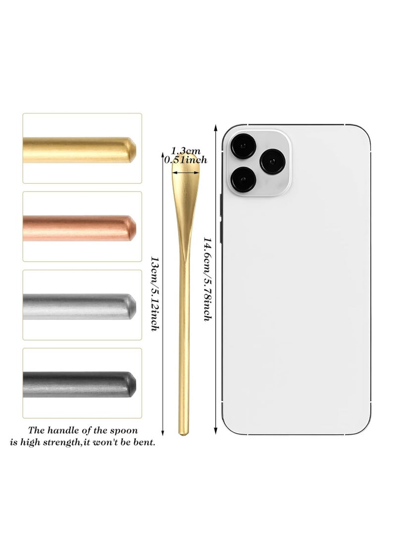 إسكدنيا 4 PCS Coffee Tea Spoon Mixing Spoon Coffee Stir Sticks Drink Stirrer Set with Long Handle - Image 2