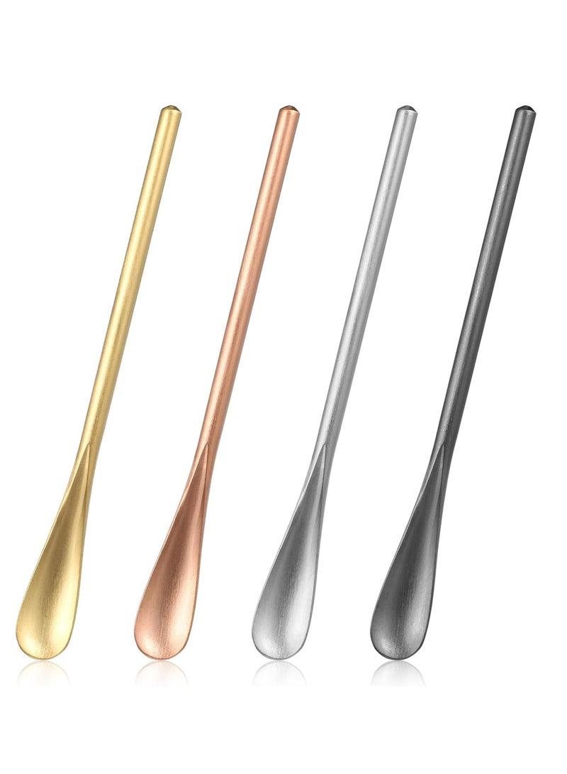 إسكدنيا 4 PCS Coffee Tea Spoon Mixing Spoon Coffee Stir Sticks Drink Stirrer Set with Long Handle - Image 1