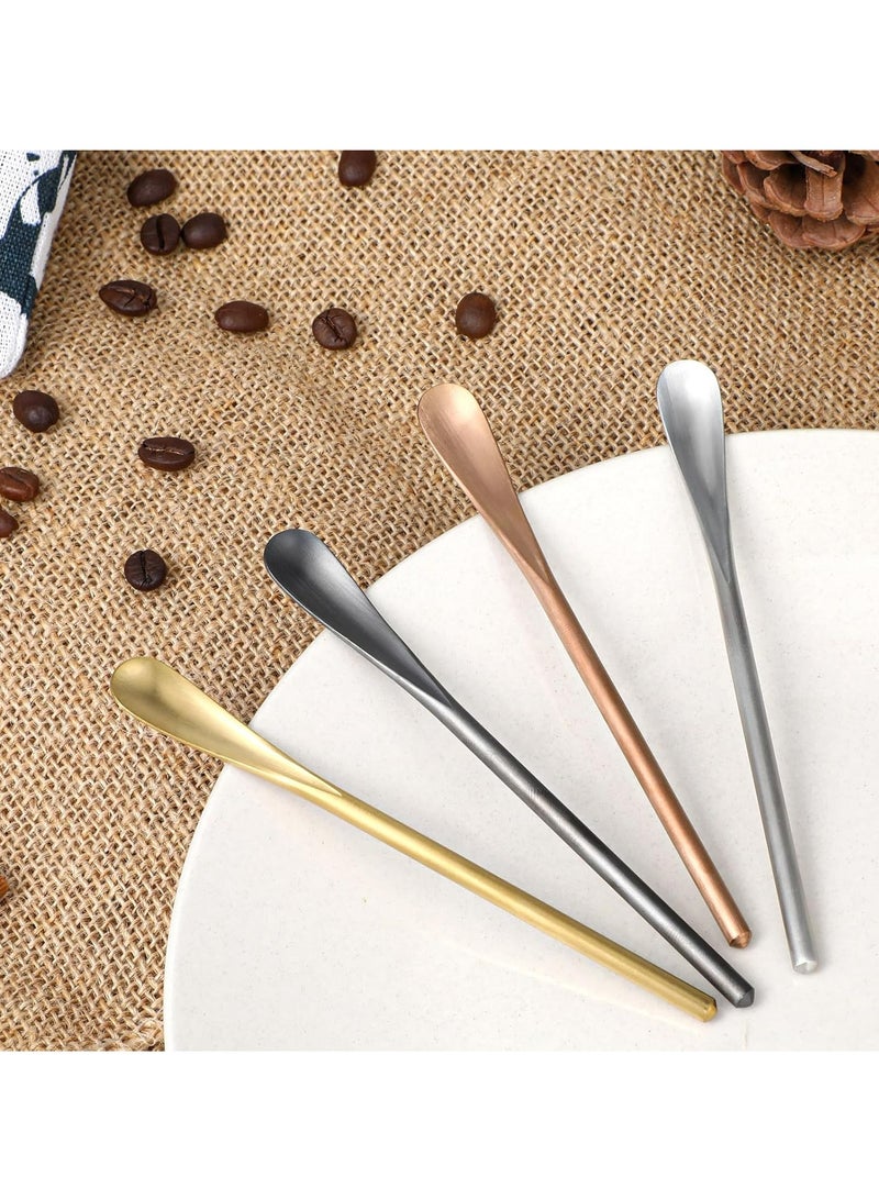إسكدنيا 4 PCS Coffee Tea Spoon Mixing Spoon Coffee Stir Sticks Drink Stirrer Set with Long Handle - Image 3