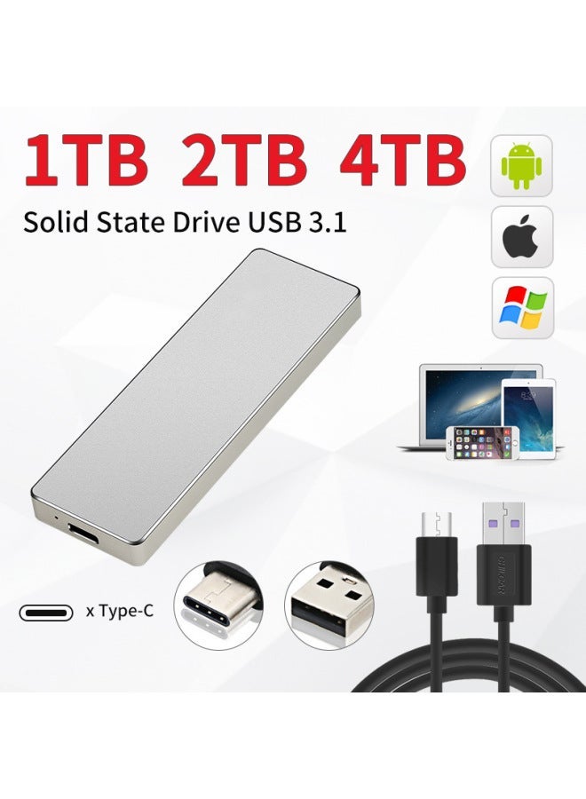 Direct Supply M.2SSD Mobile Solid State Drive 8TB 4TB 2TB 1TB 500g Outlet-Capacity:500GB (domestic)-Interface:Silver USB 3.0 (Exclusive)  - Image 1