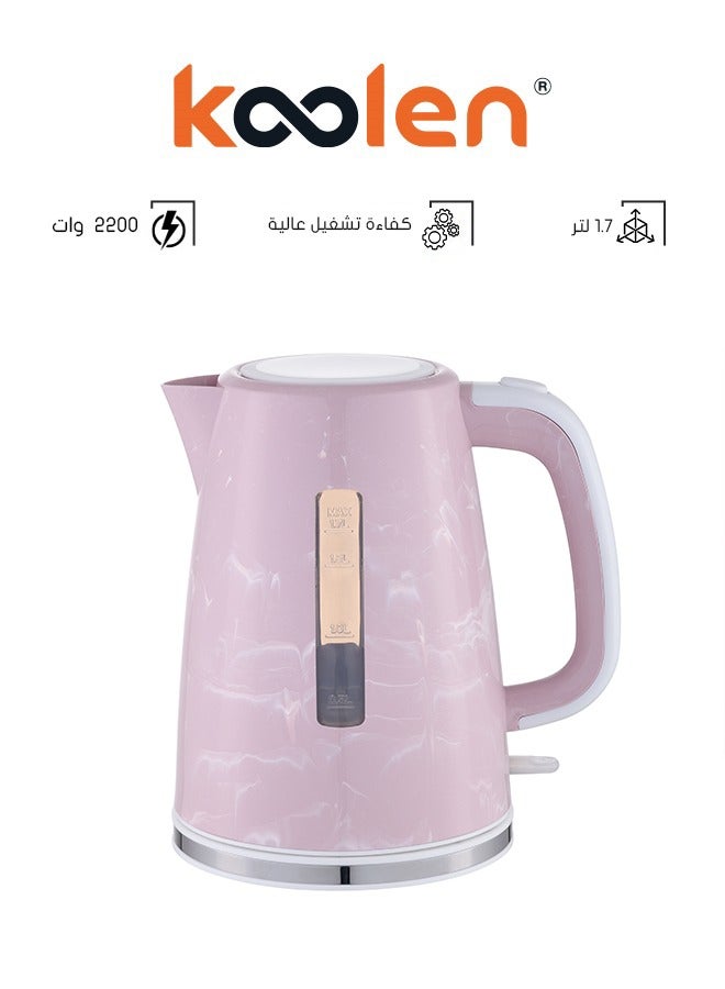KOOLEN Electric Kettle - 1.7 L 2200 W 800102038 Pink - Image 1