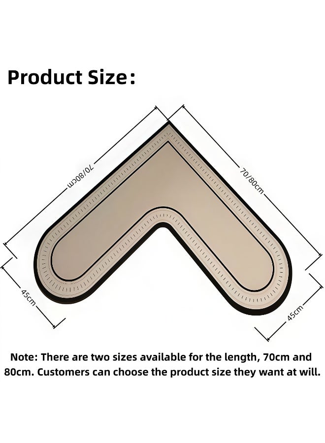 XiuWoo Kitchen Floor Mats Rugs, L-shaped carpet, Cushion Floor Carpet, Waterproof, Oil Resistant and Anti-Fatigue Standing Mat for Kitchen, Floor, Office, Sink, Laundry(70*70cm,80*80cm) - Image 2