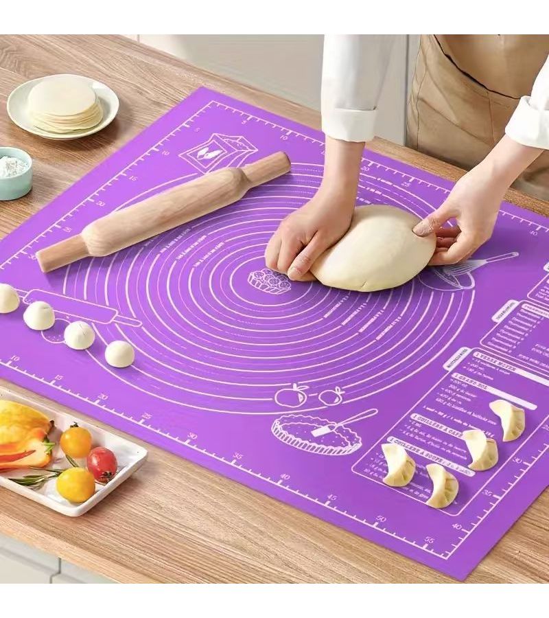 Large Purple Anti Slip Non-Stick Baking Mat 23 62 x 18 31 Inch Durable Easy Clean - Image 1