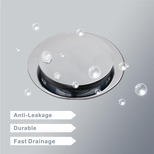 HIDROP Chrome Plated Universal Tub Dain Stopper, Hidrop Pop Up Bath Drain Tip Toe Bathtub Drain Stopper,Conversion Kit Assembly, Replaces Lift and Turn, Tip-Toe and Trip Lever drains for Tub, EZ Install - Image 5