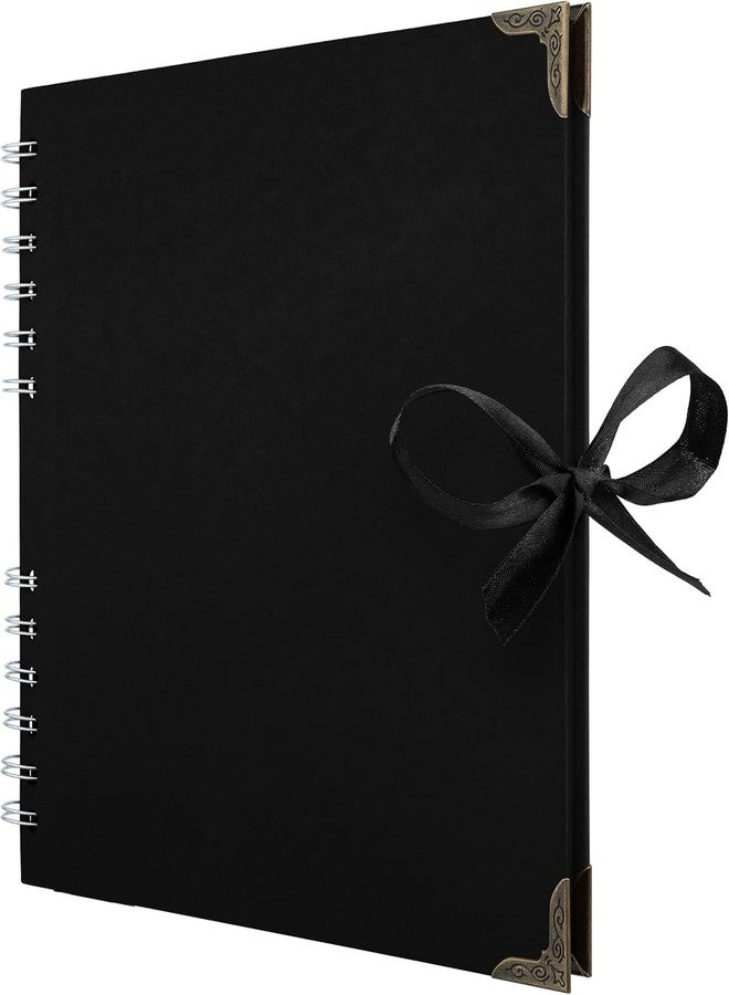 STORE 2508 Store2508 Scrapbook Album 60 Pages (8 x 8 Inch) Thick 200gsm Kraft Paper, Photo Album Scrapbook, Memory Book - Ideal for Your Scrapbooking Albums Art & Craft Projects (Black) - Image 1