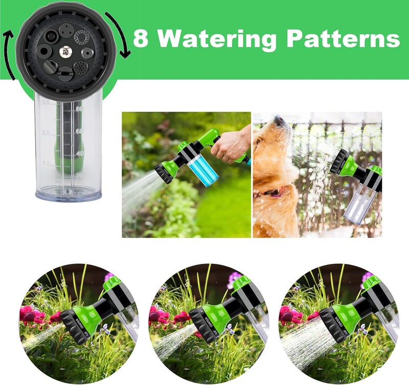 StaiBC Garden Hose Nozzle, 8-Way Spray Pattern with Soap Dispenser, ABS Plastic, Needle Valve, Garden Hose Accessory - Image 3