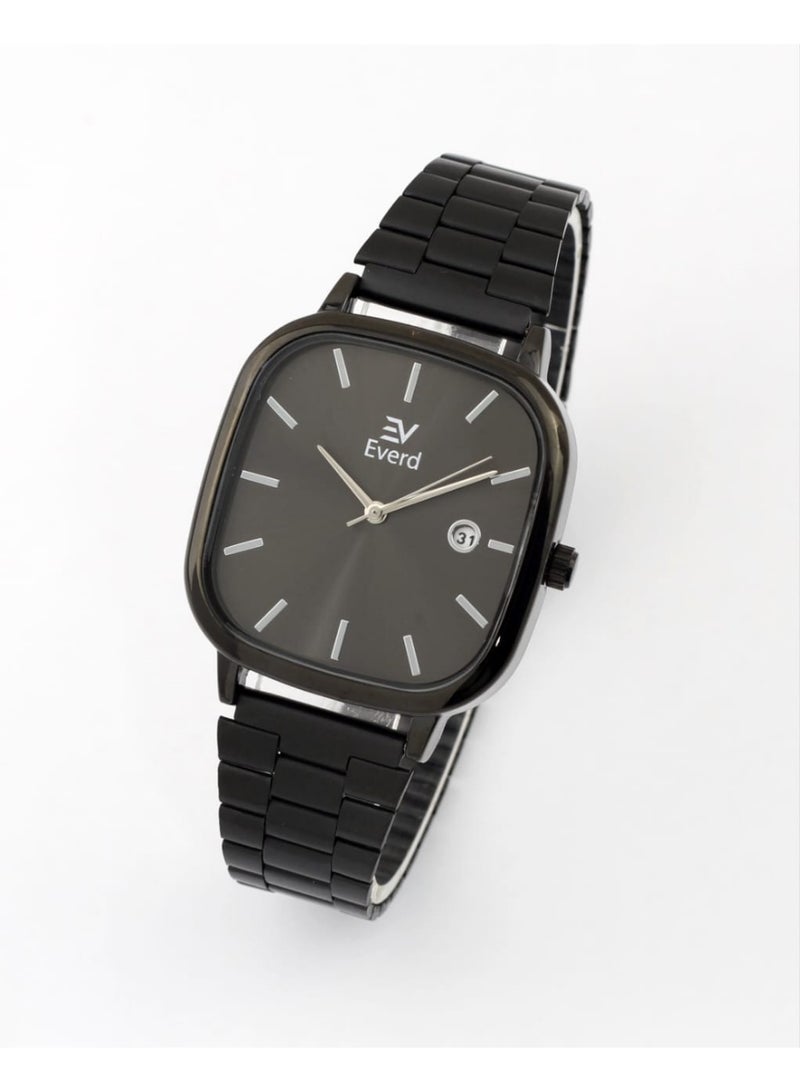 إيفيرد ساعة يد رجالية كوارتز فاخرة وعصرية، مقاومة للماء، مزودة بإضاءة خلفية وتاريخ.