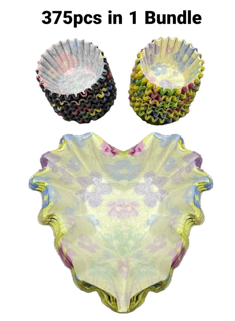 CATANES 375Pieces Cupcake Liners Muffin Baking Cup cake mold for Birthday Party Wedding - Image 1